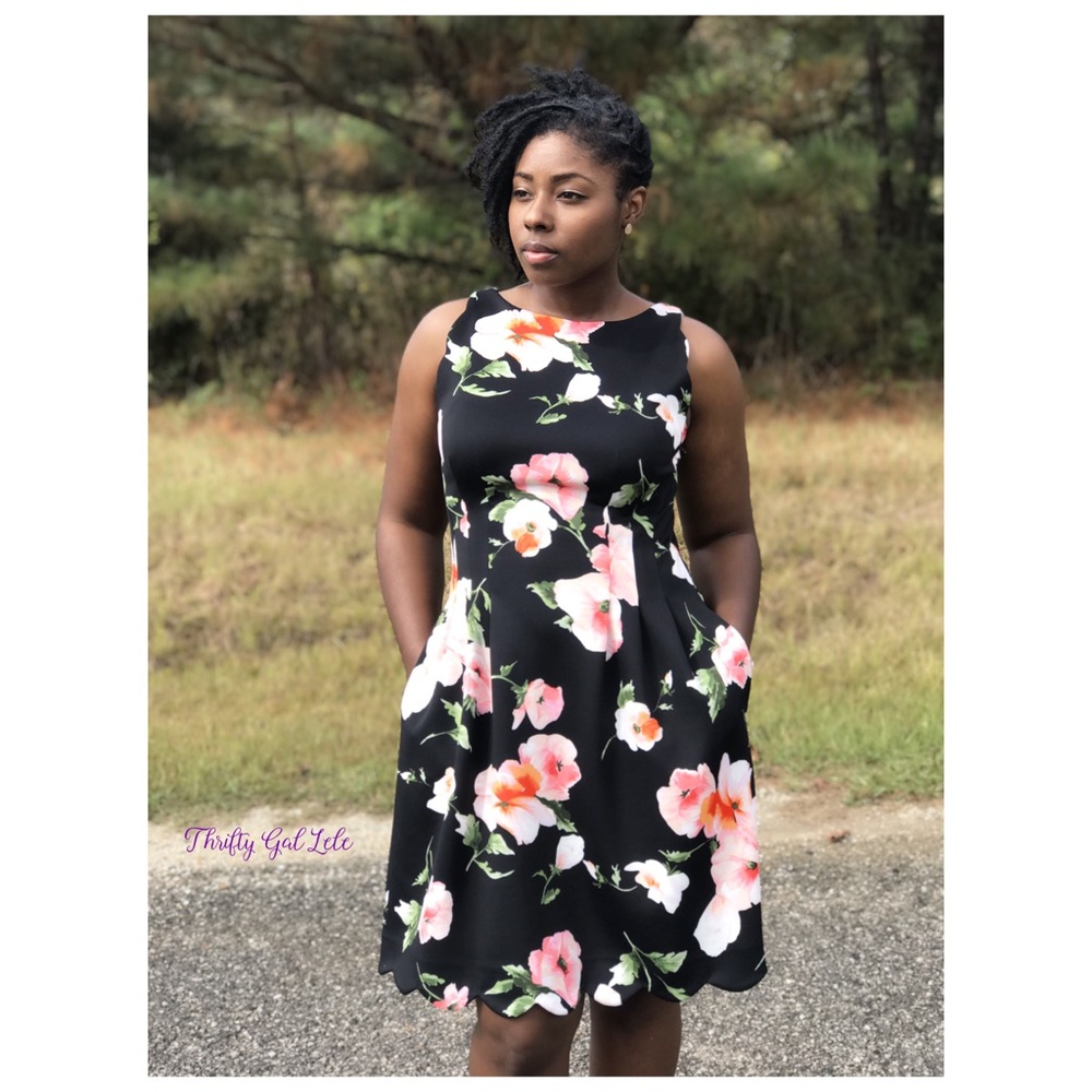 Vince Camuto Floral Sleeveless Fit & Flare Dress